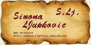 Simona LJupković vizit kartica
